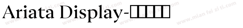 Ariata Display字体转换